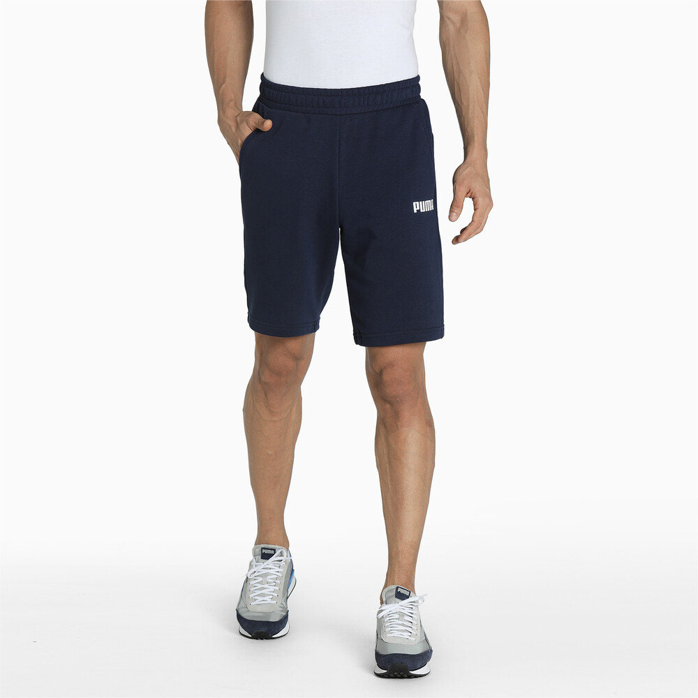 Essentials Men's Sweat Shorts Blue PUMA
