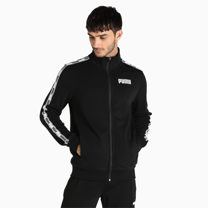

Men's PUMA Tape Full-Zip Regular Fit Sweat Shirt, Black