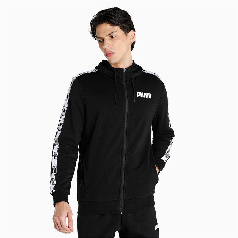 

Men's PUMA Tape Full-Zip Regular Fit Hoodie, Black