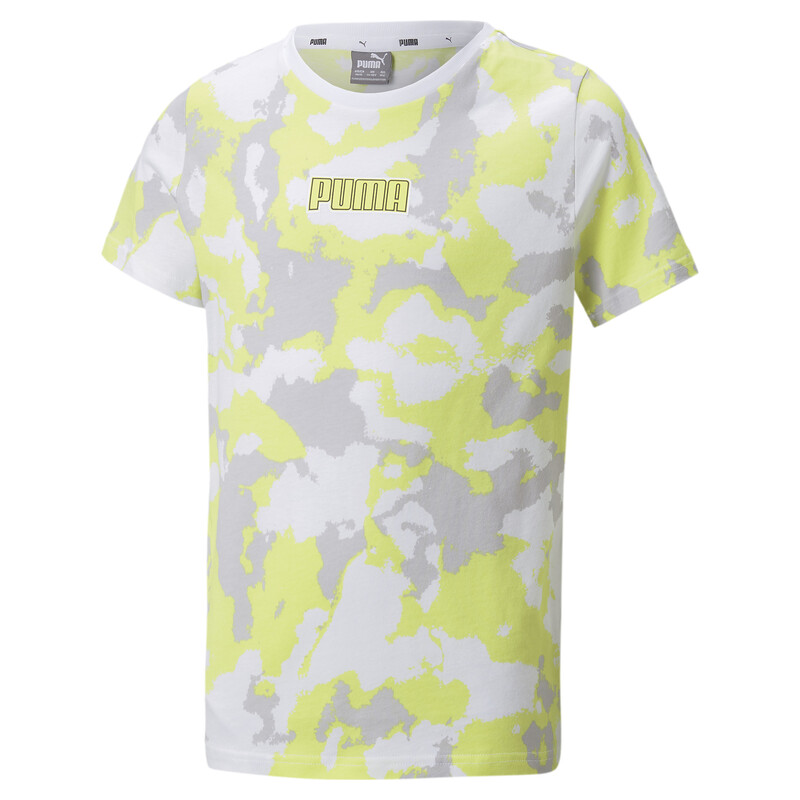

PUMA Alpha Printed Youth Regular Fit T-Shirt, White