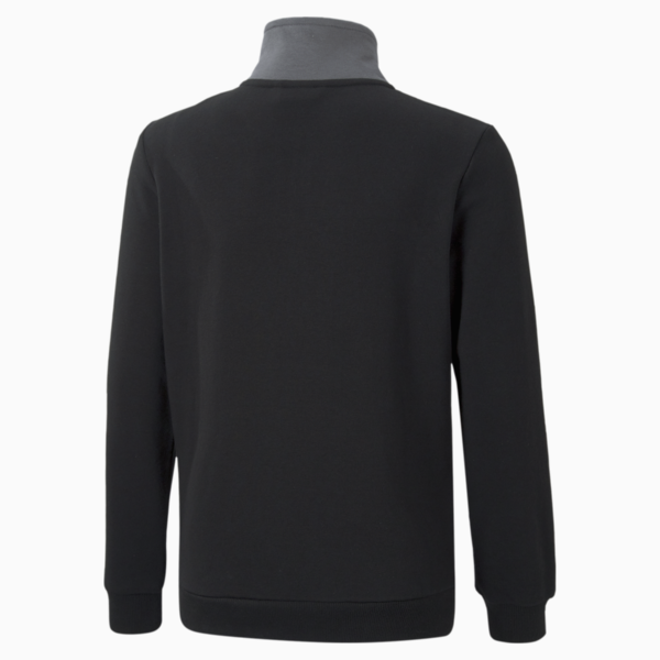 Alpha Quarter-Zip Youth Sweatshirt, Puma Black, large-ZAF
