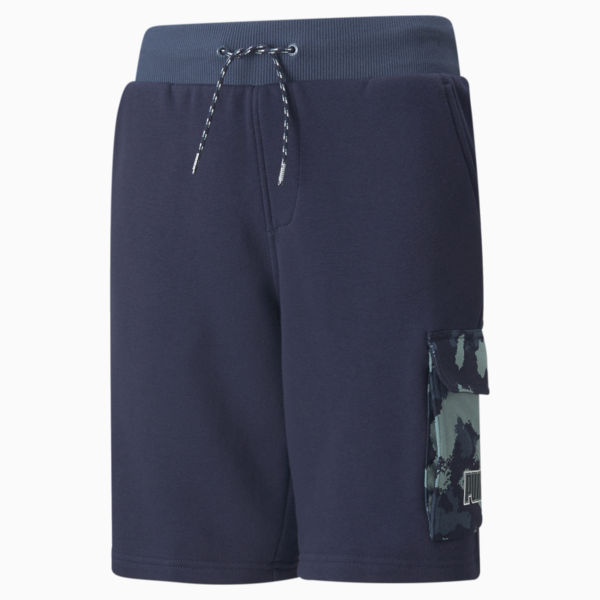 Alpha Cargo Youth Sweat Shorts, Peacoat, large-ZAF