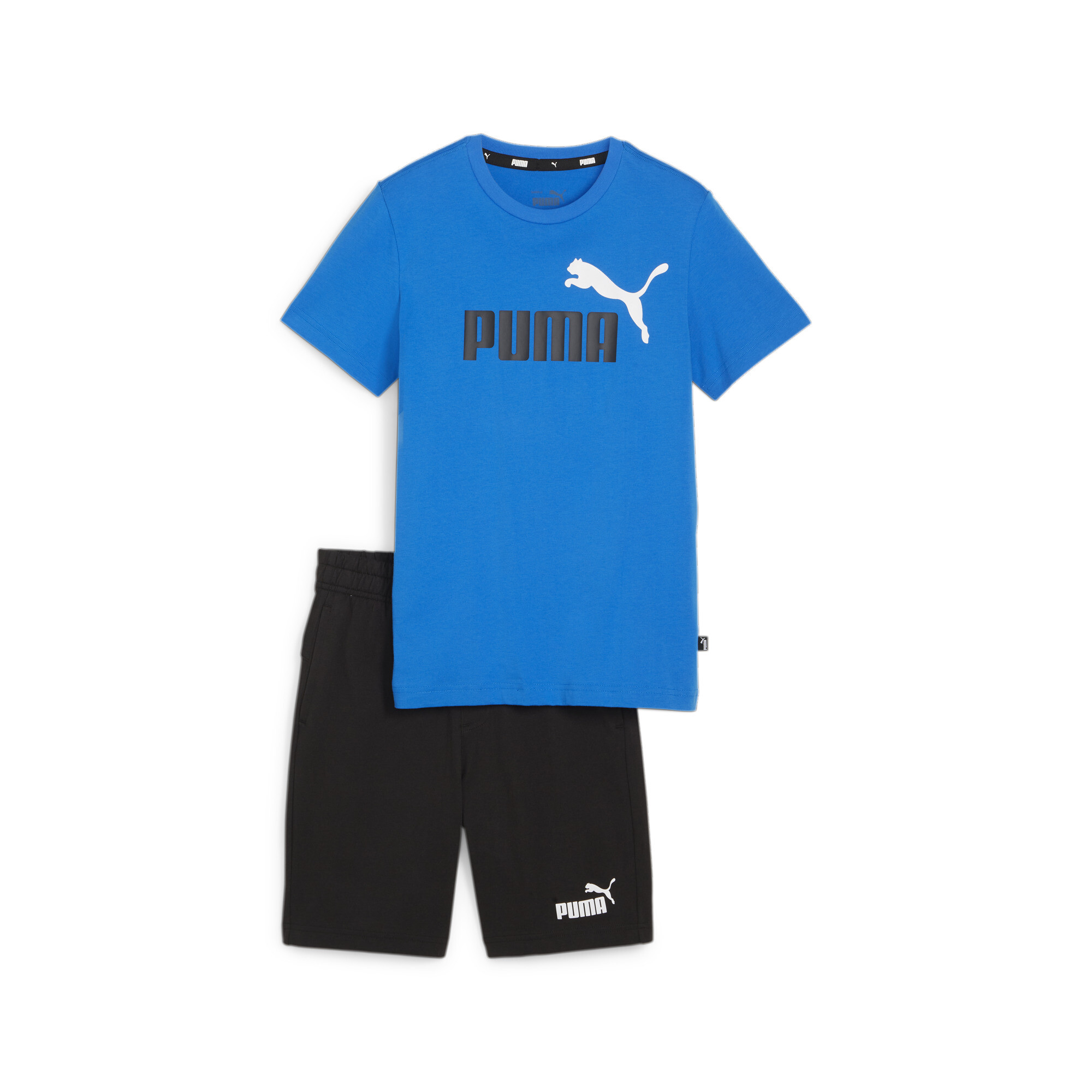 Men's Puma Jersey Youth Shorts Set, Blue, Size 13-14Y, Clothing
