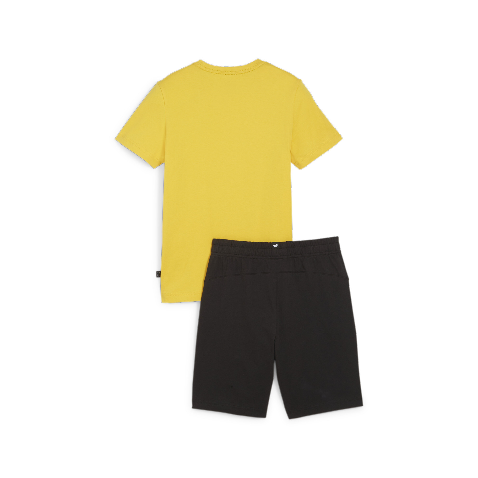 Men's Puma Jersey Youth Shorts Set, Yellow, Size 15-16Y, Clothing