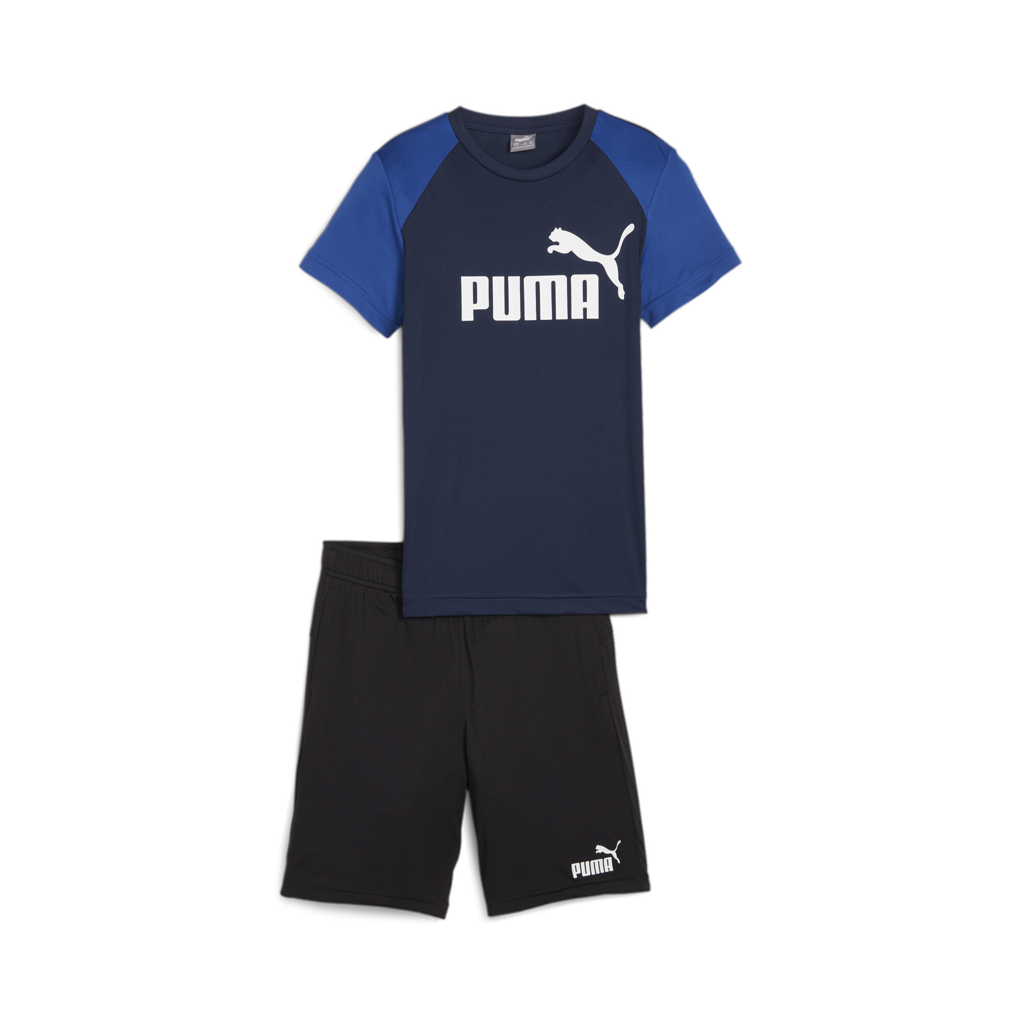 Men's Puma Polyester Youth Shorts Set, Blue, Size 15-16Y, Clothing