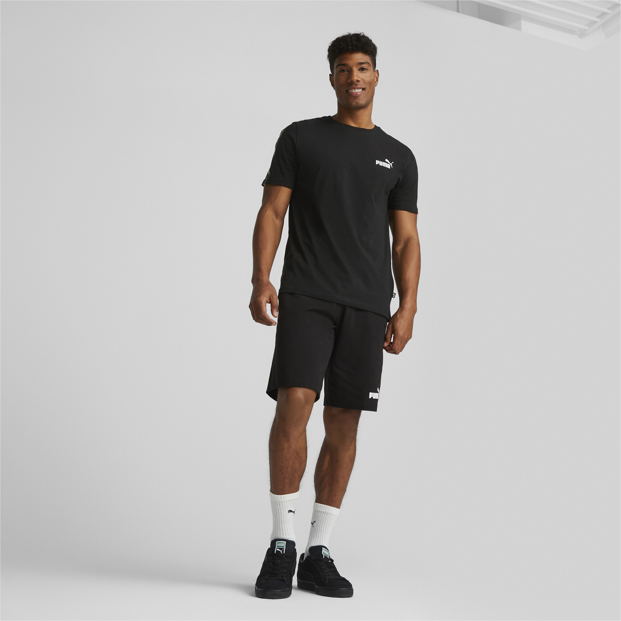 Men's Puma Essentials+ Tape's T-Shirt, Black, Size 4XL, Clothing