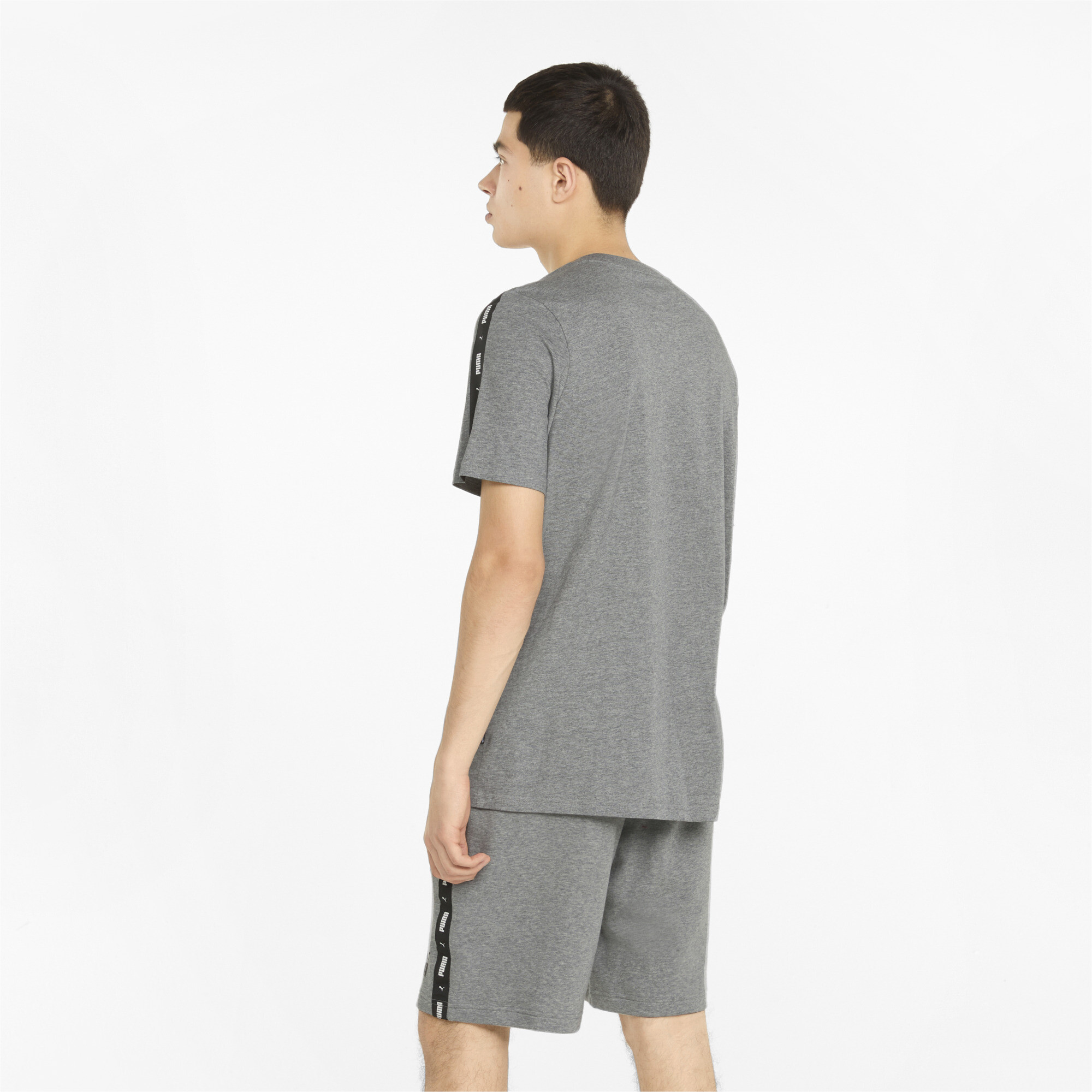 Men's Puma Essentials+ Tape's T-Shirt, Gray, Size XXL, Clothing