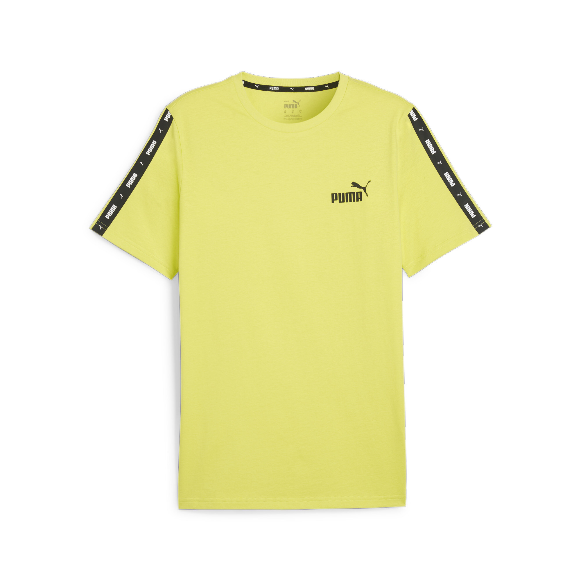 Men's Puma Essentials+ Tape's T-Shirt, Green, Size M, Clothing