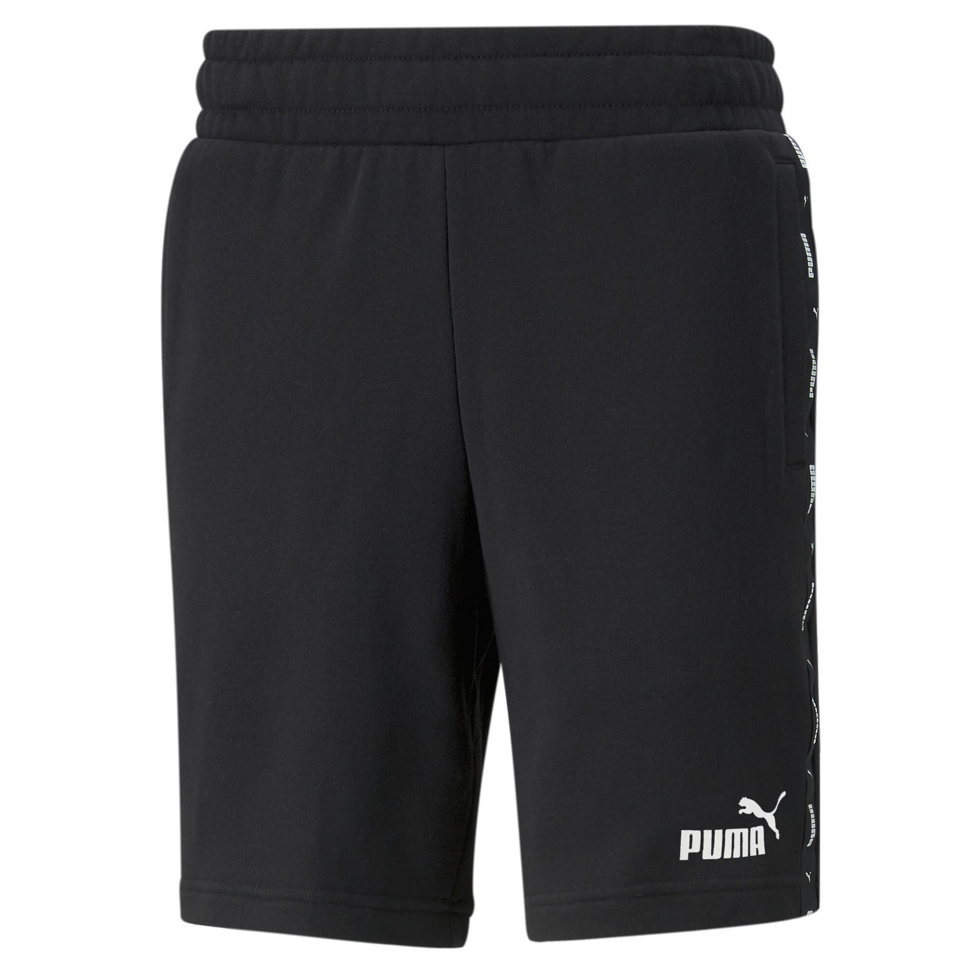 Men's PUMA Essentials+ Tape Shorts In Black, Size XL