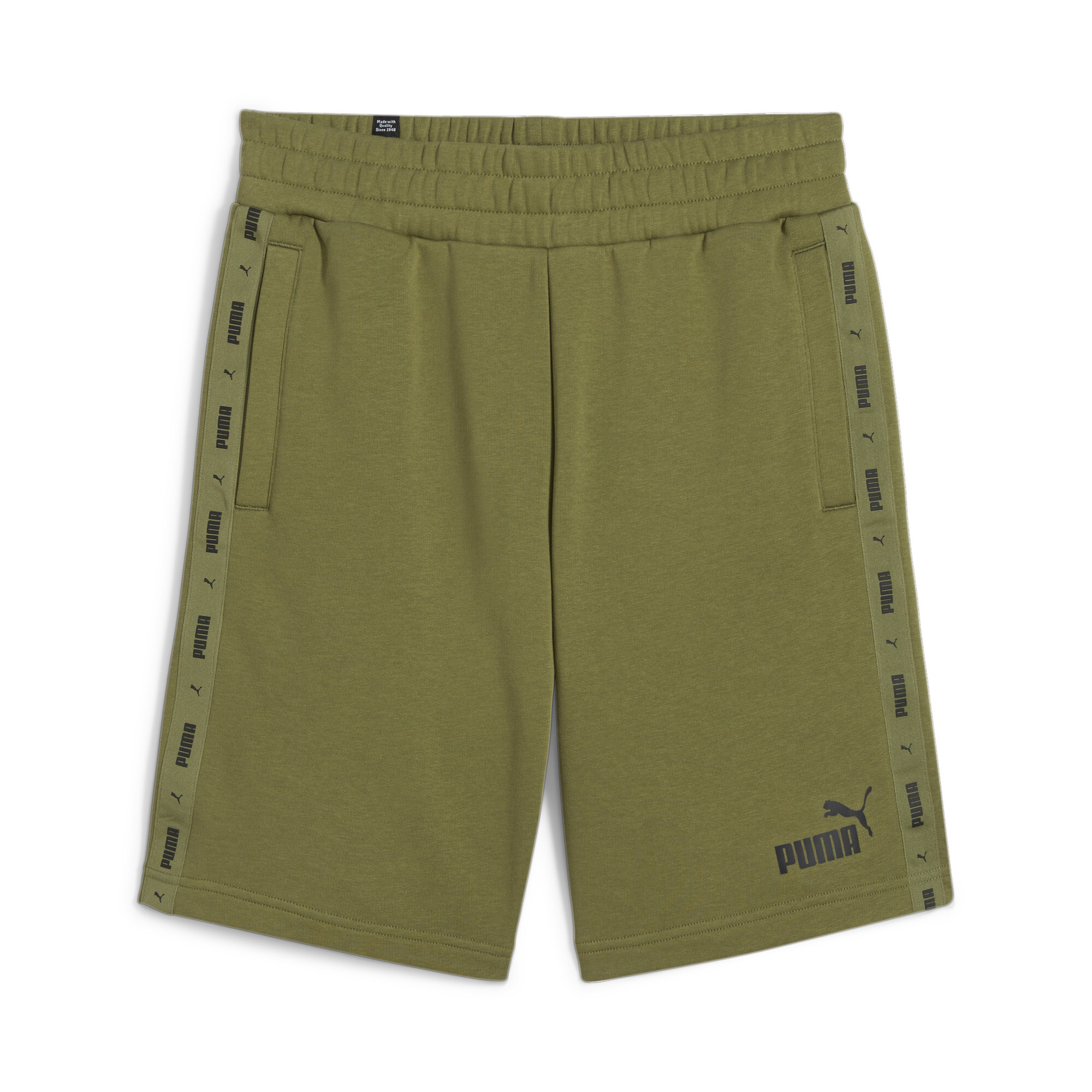 Men's Puma Essentials+ Tape's Shorts, Green, Size XS, Lifestyle