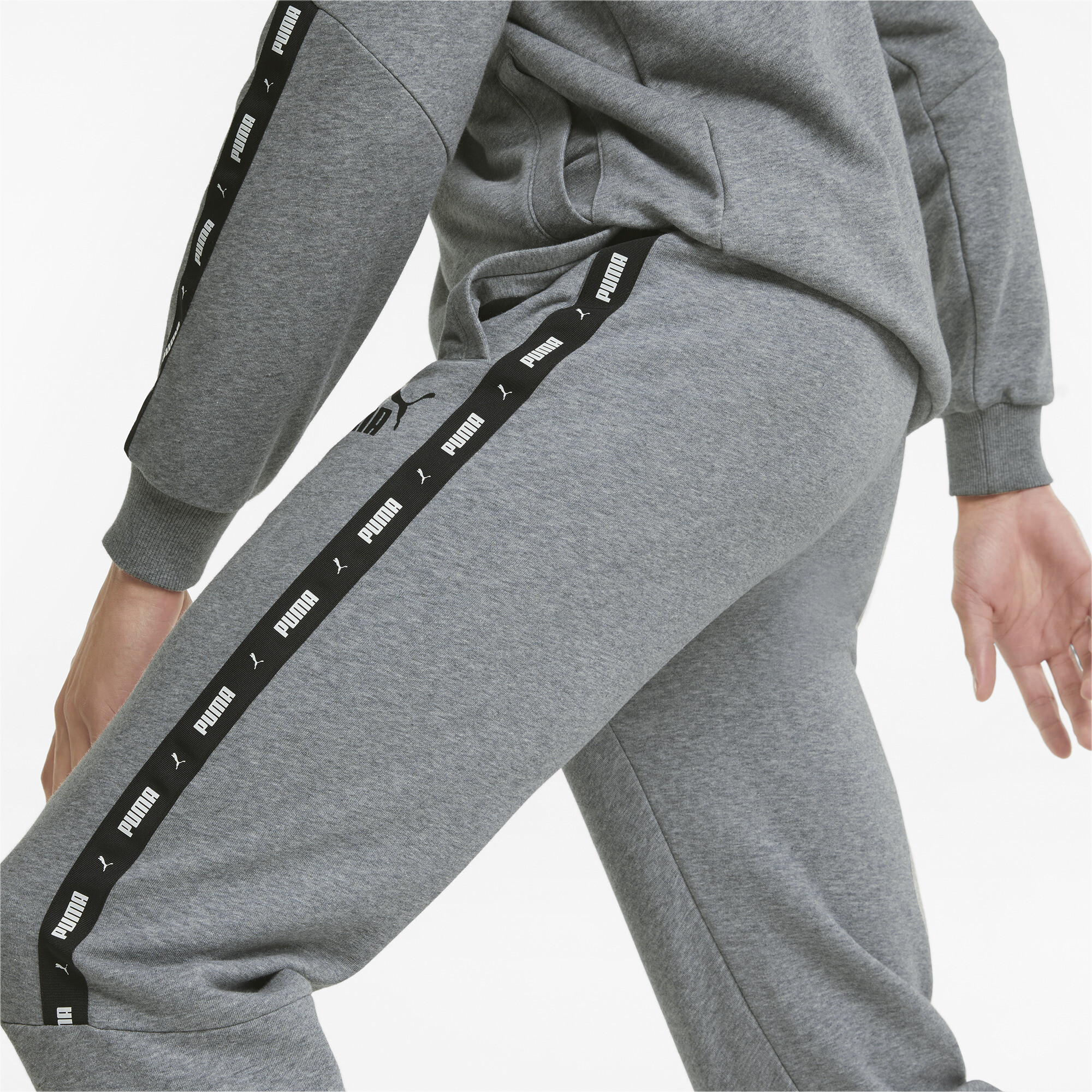 Men's Puma Essentials+ Tape's Sweatpants, Gray, Size XL, Clothing
