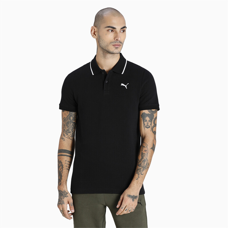 

Men's PUMA Ottoman Slim Fit Polo, Black