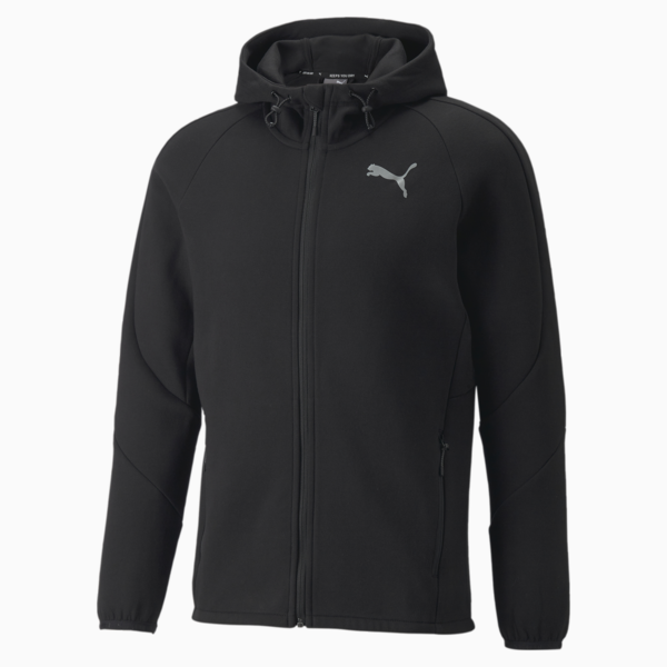 Evostripe Full-Zip Men's Hoodie, Puma Black, large-ZAF