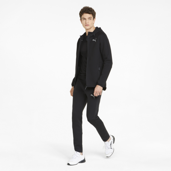 Evostripe Full-Zip Men's Hoodie, Puma Black, large-ZAF