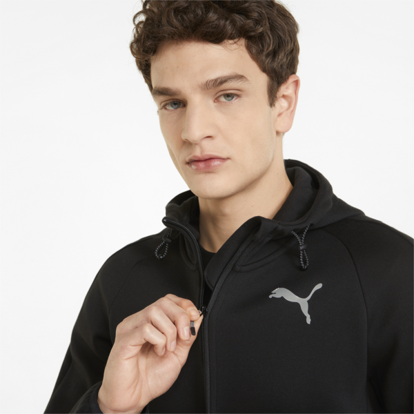 Evostripe Full-Zip Men's Hoodie, Puma Black, large-ZAF
