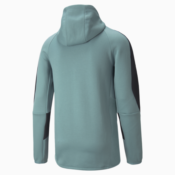 Evostripe Full-Zip Men's Hoodie, Mineral Blue, large-ZAF