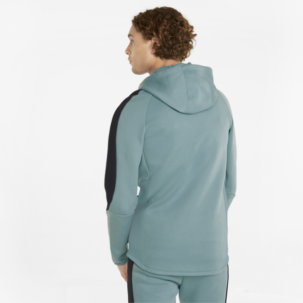Evostripe Full-Zip Men's Hoodie, Mineral Blue, large-ZAF