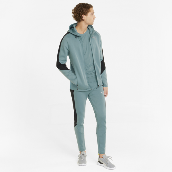 Evostripe Full-Zip Men's Hoodie, Mineral Blue, large-ZAF