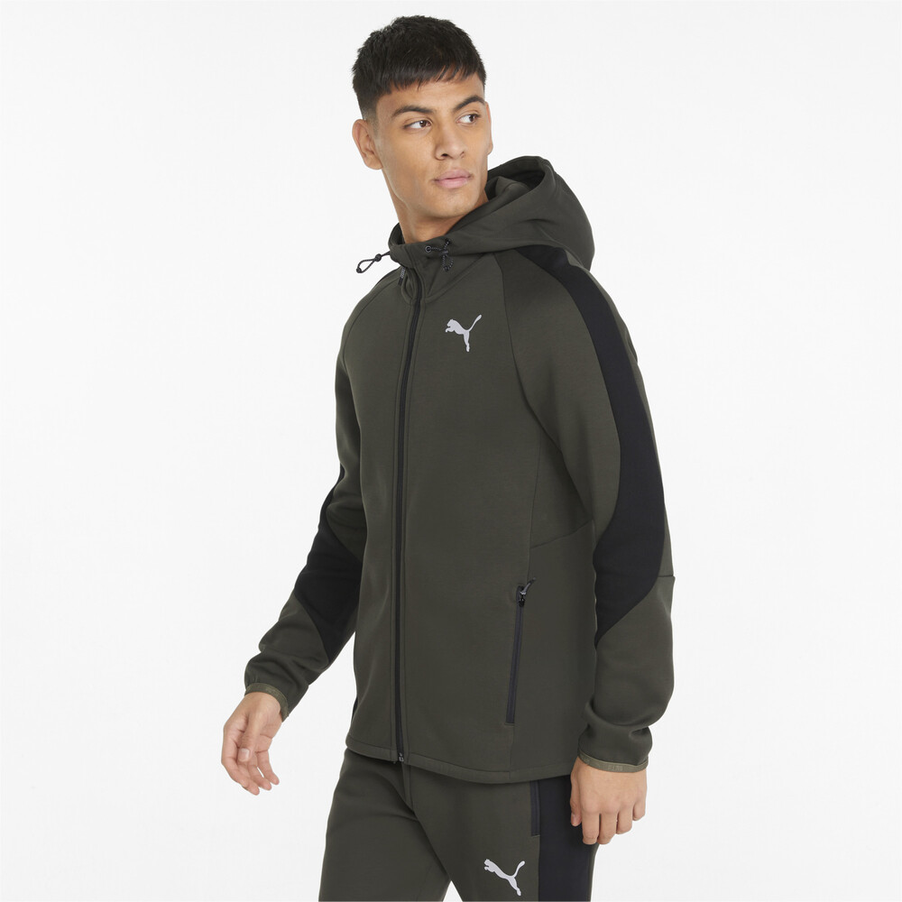 Evostripe FullZip Men's Hoodie Green PUMA