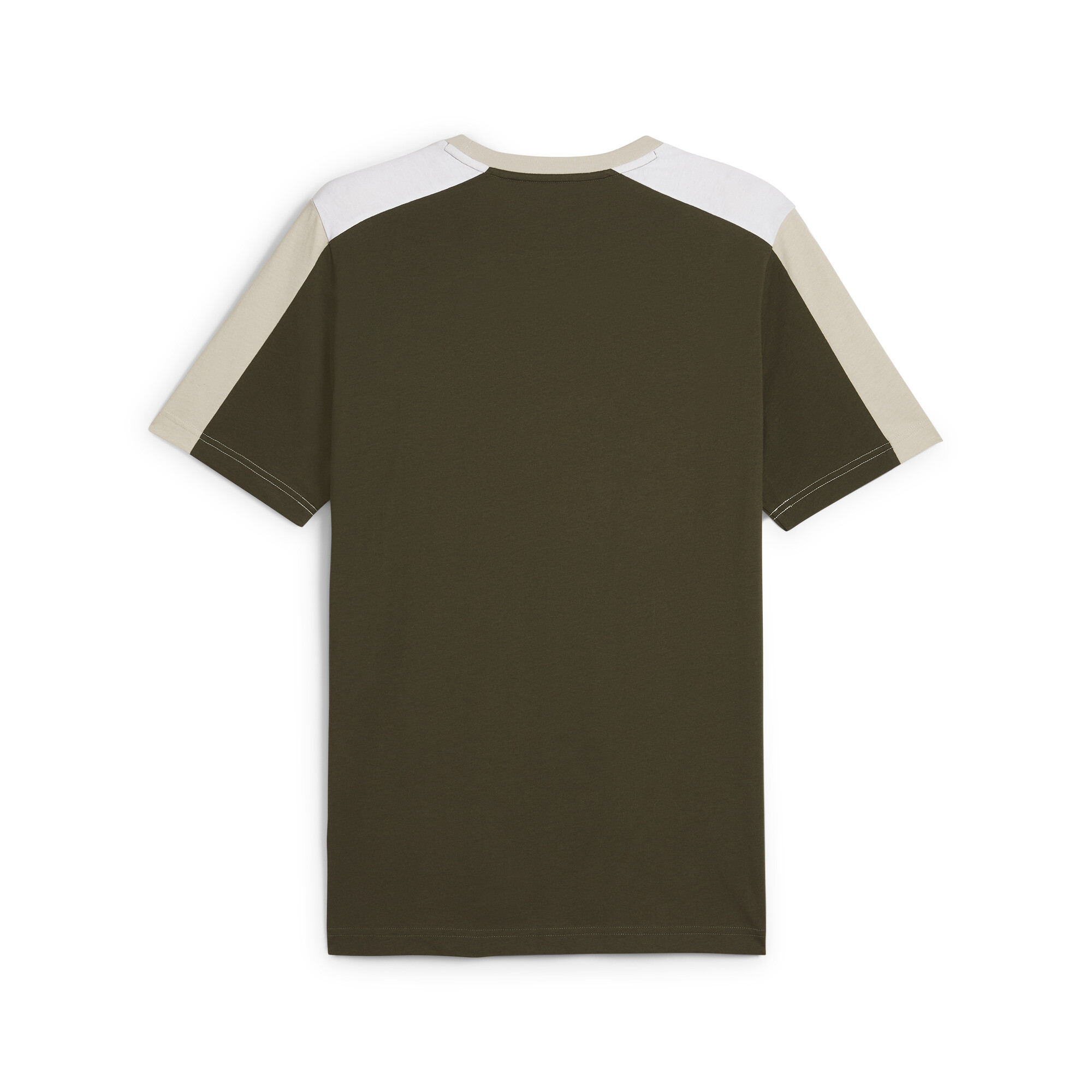 Men's Puma Essentials+ Block T-Shirt, Green, Size XS, Clothing