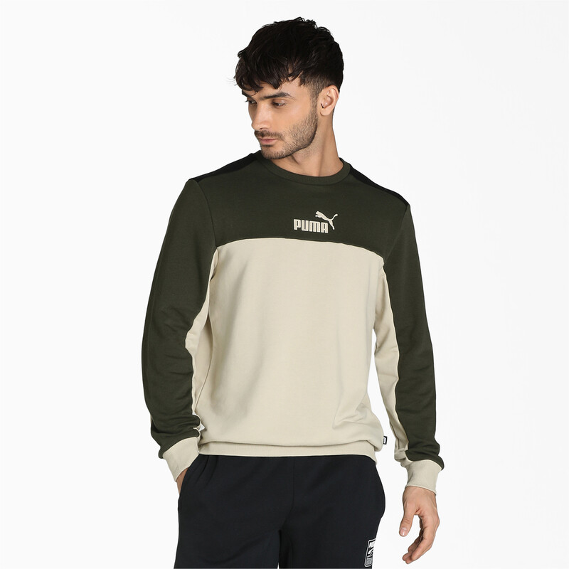 

Men's PUMA Colorblock Regular Fit Sweatshirt, Putty