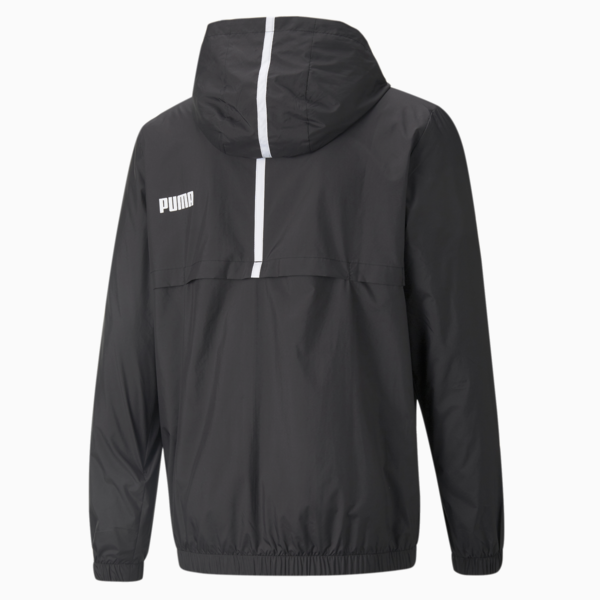 Essentials Solid Windbreaker Jacket Men, Puma Black, large-ZAF