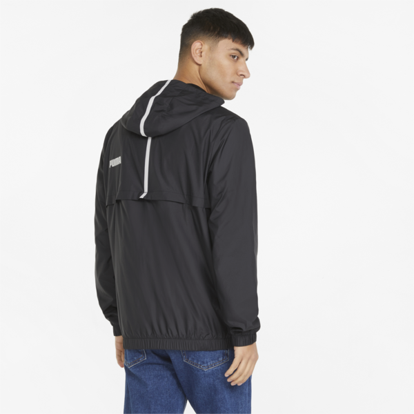 Essentials Solid Windbreaker Jacket Men, Puma Black, large-ZAF