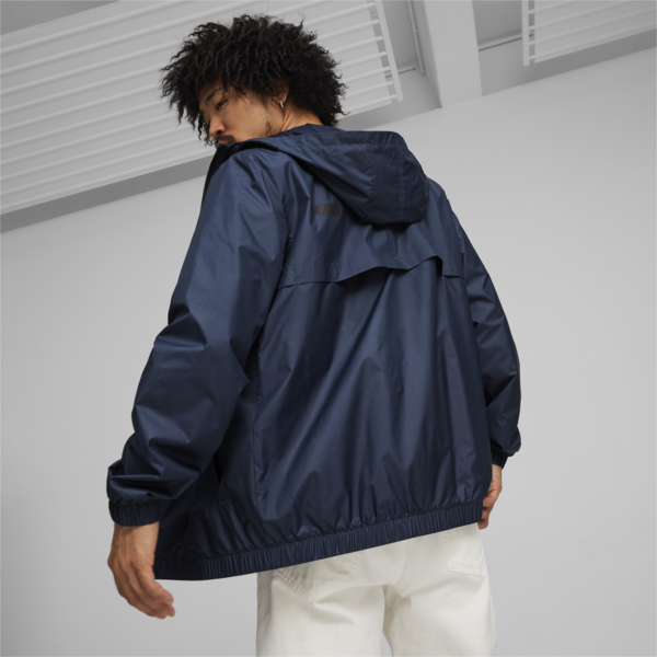 Essentials Solid Windbreaker Jacket Men, Club Navy, large-ZAF