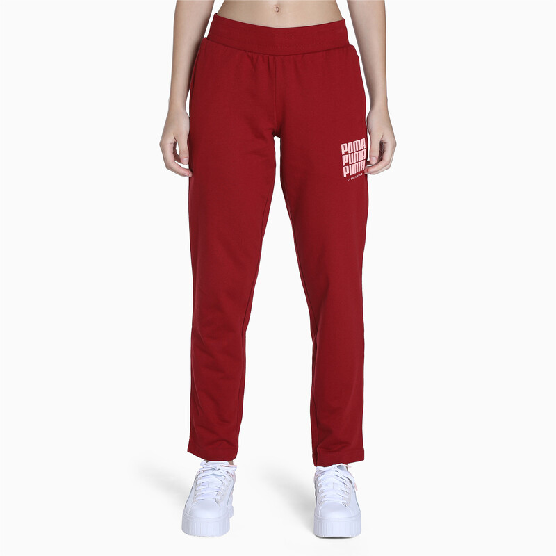 Women's PUMA Graphic Regular Fit Pants, Red