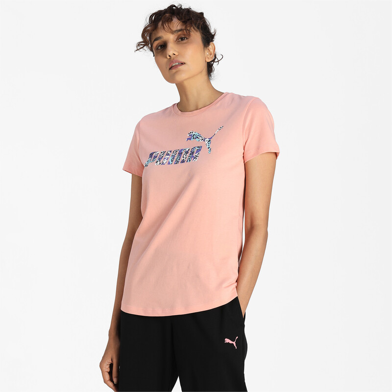 

PUMA No. 1 Leopard Logo Regular Fit T-Shirt, Black/blue