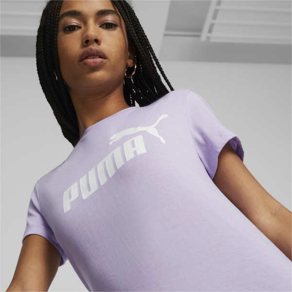 Remera Essentials Logo jaspeada para mujer, Vivid Violet, large-ARG
