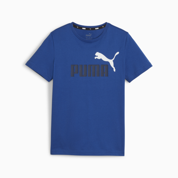 Essentials+ Two Tone Logo Youth Tee, Cobalt Glaze, large-ZAF