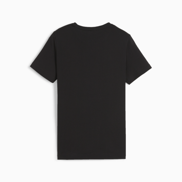 Essentials+ Two Tone Logo Youth Tee, PUMA Black-Lime Sheen, large-ZAF