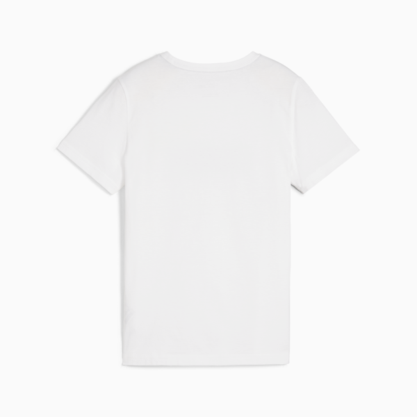Essentials+ Two Tone Logo Youth Tee, PUMA White-Lime Sheen, large-ZAF
