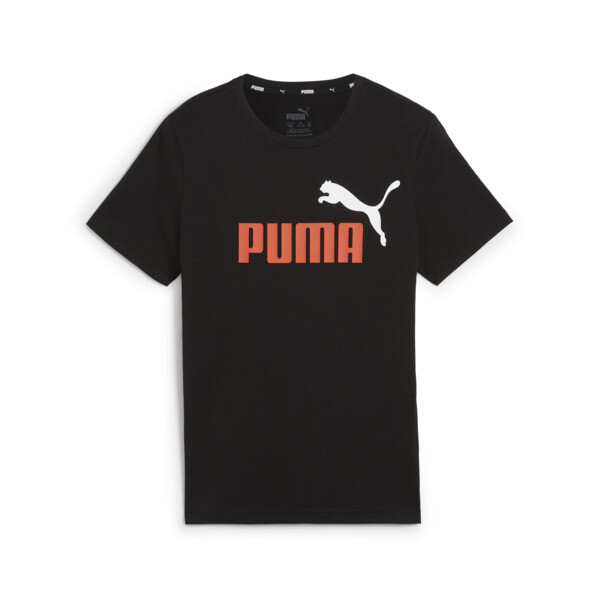 Essentials+ Two Tone Logo Youth Tee, Redmazing-PUMA White, large-ZAF