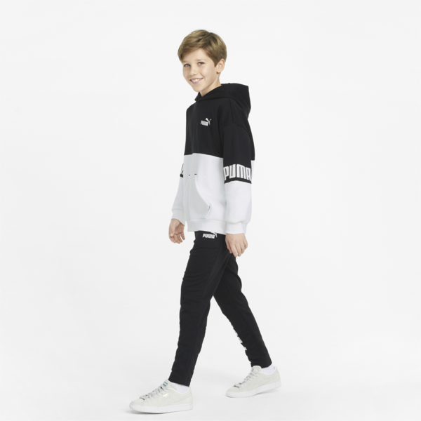 Power Youth Hoodie, Puma Black-White, large-ZAF