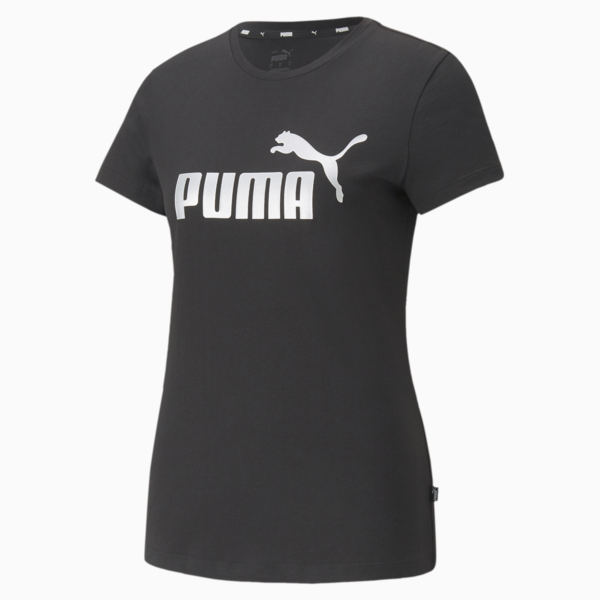 Playera mujer Essentials+, Puma Black-silver metallic, large-MEX