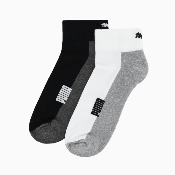 Cushion Running Socks (Two-pack) Men, black-white, large-ZAF