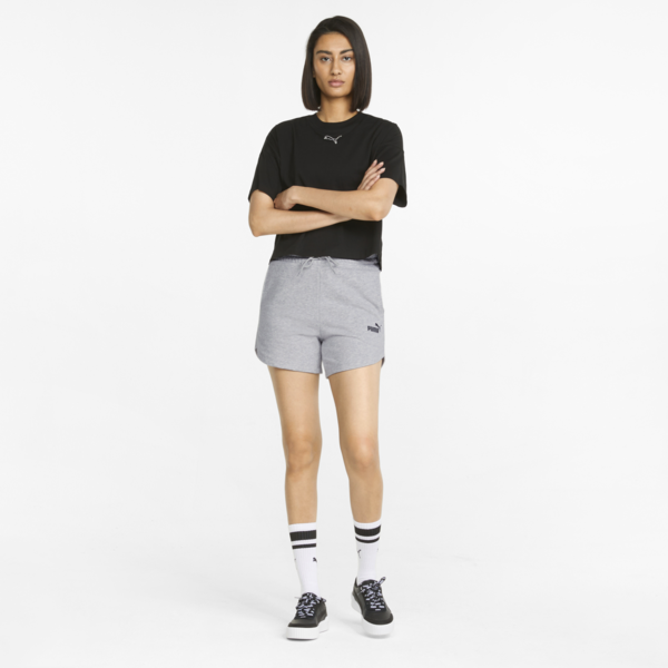 Shorts de cintura alta Mujer Essentials, Light Gray Heather, large-MEX