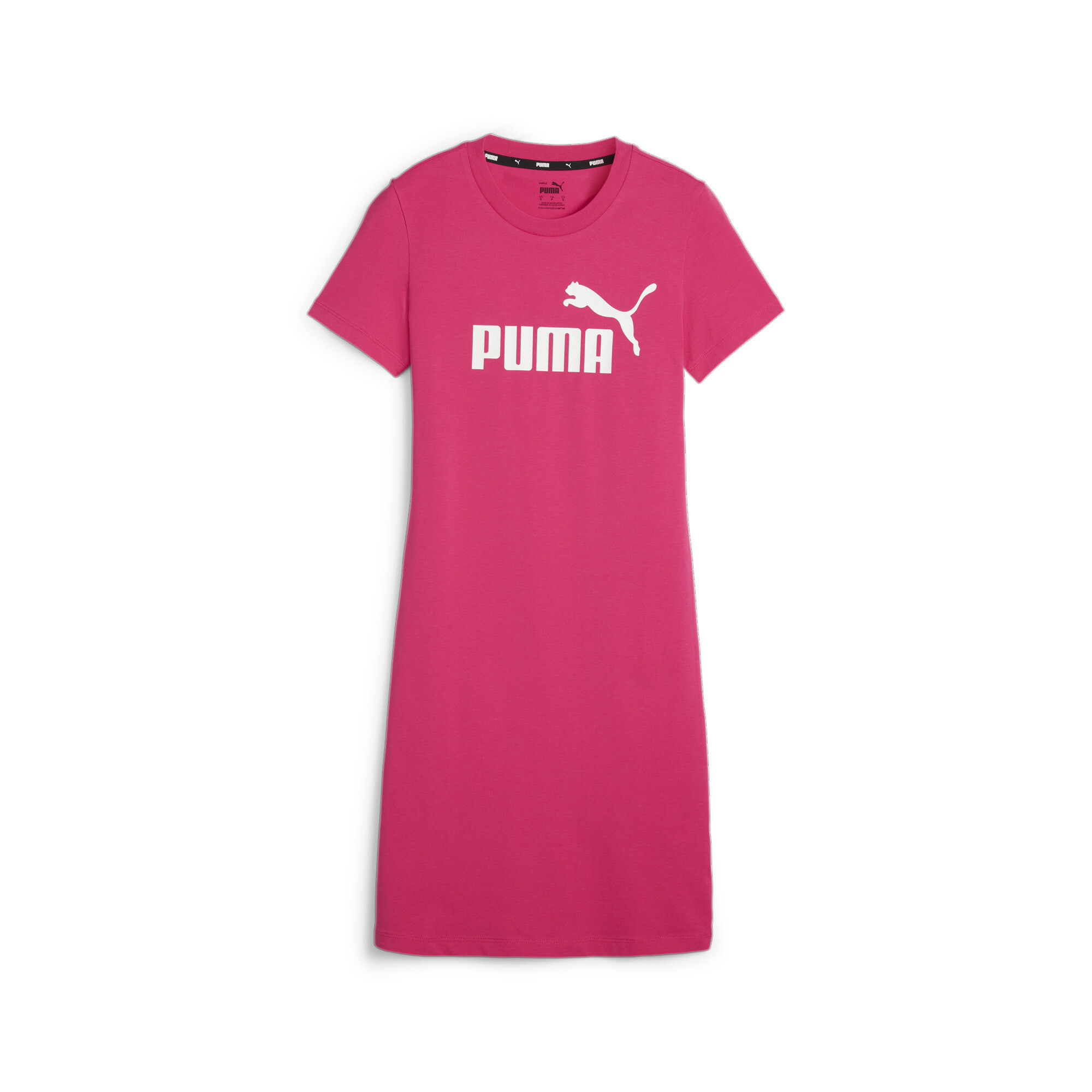 Women's Puma Essentials's Slim Tee Dress, Pink, Size S, Clothing