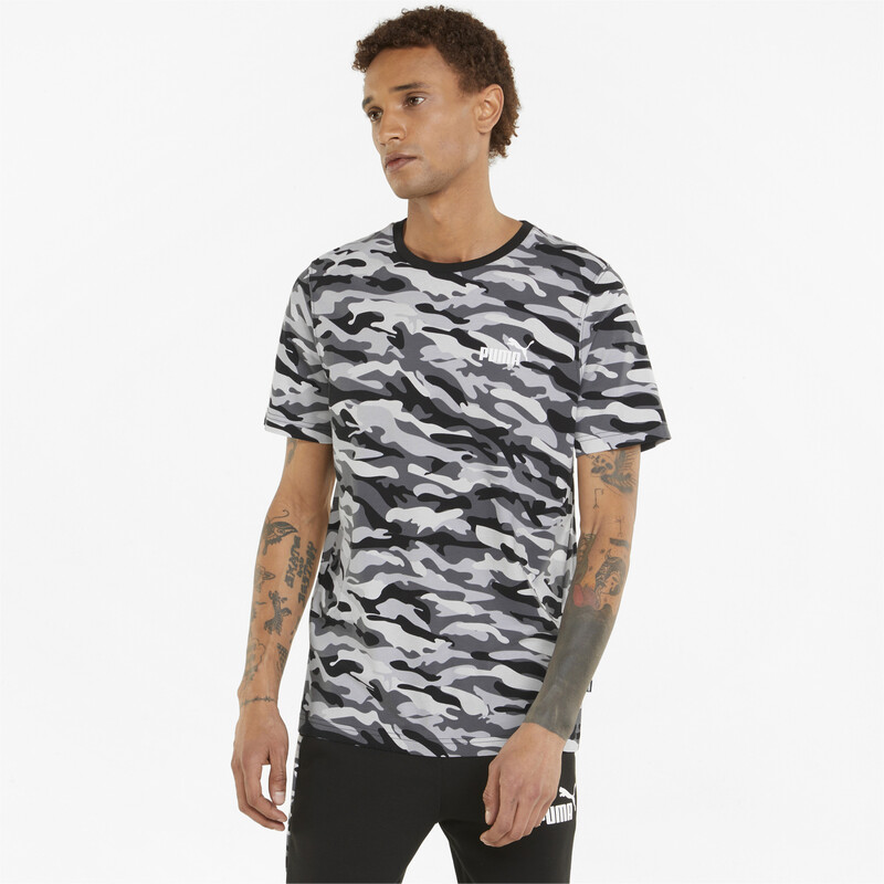 

Men's PUMA Camo Printed Regular Fit T-shirt, Black