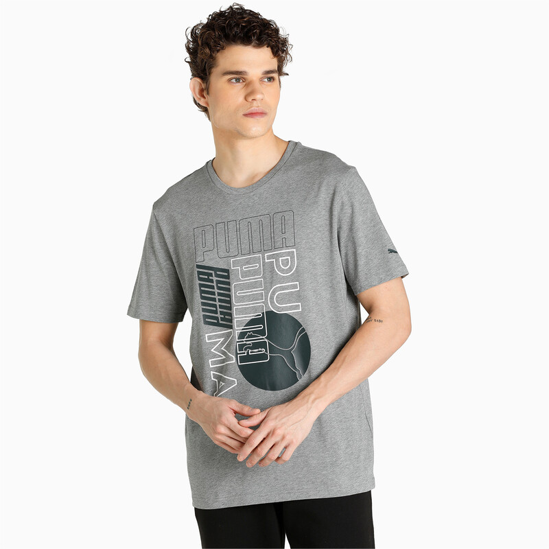 

Men's PUMA Logo Smash Regular Fit T-Shirt, Gray