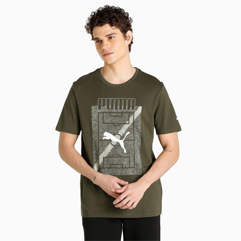 

Men's PUMA Photo Pitch Regular Fit T-Shirt, Black/brown