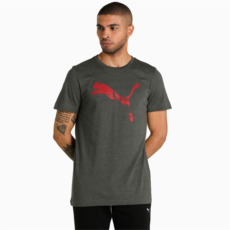 

Men's PUMA Ess Heather Graphic Slim Fit T-Shirt, Black/brown/gray