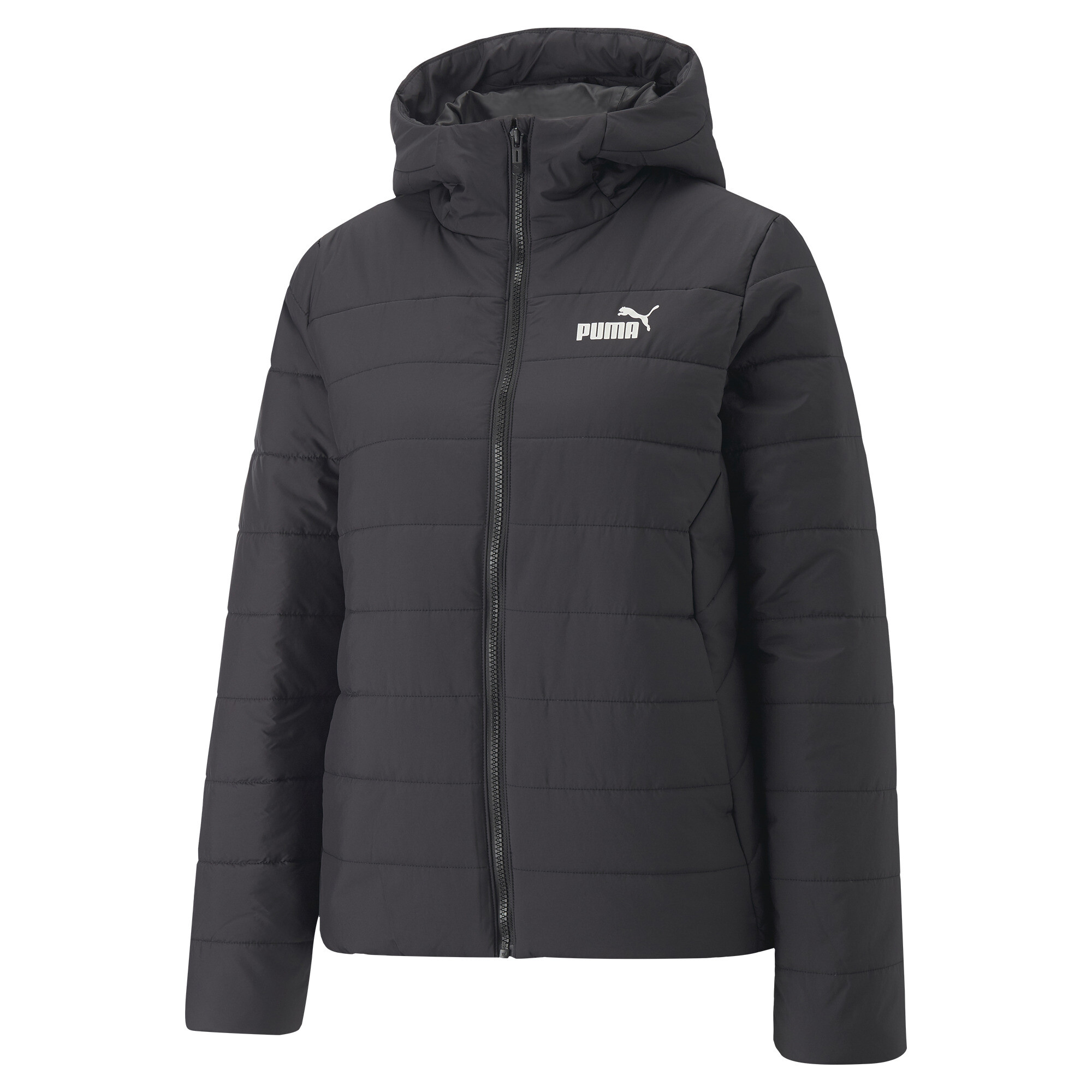 Women's Puma Essentials Padded Jacket, Black, Size XXS, Clothing