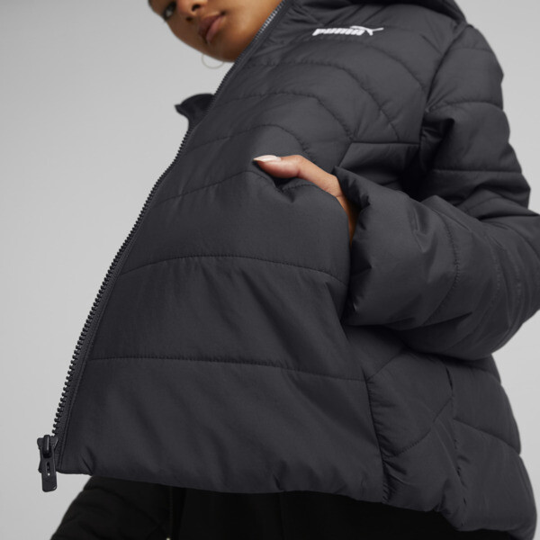 Puma womens essentials long padded coat puma black top