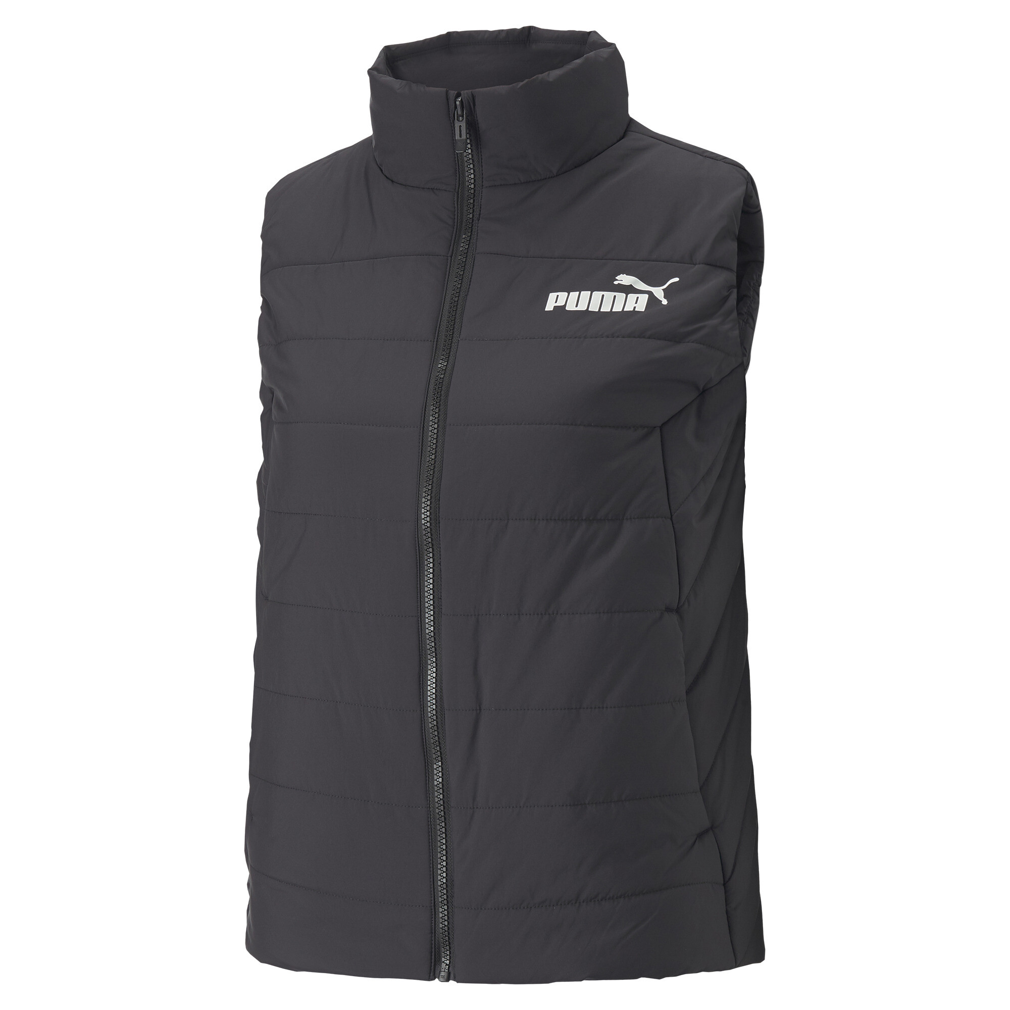 Women's Puma ESS Padded Vest, Black, Size S, Clothing