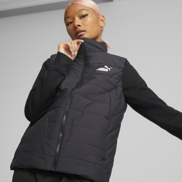 ESS Padded Vest Women, Puma Black, large-MEX