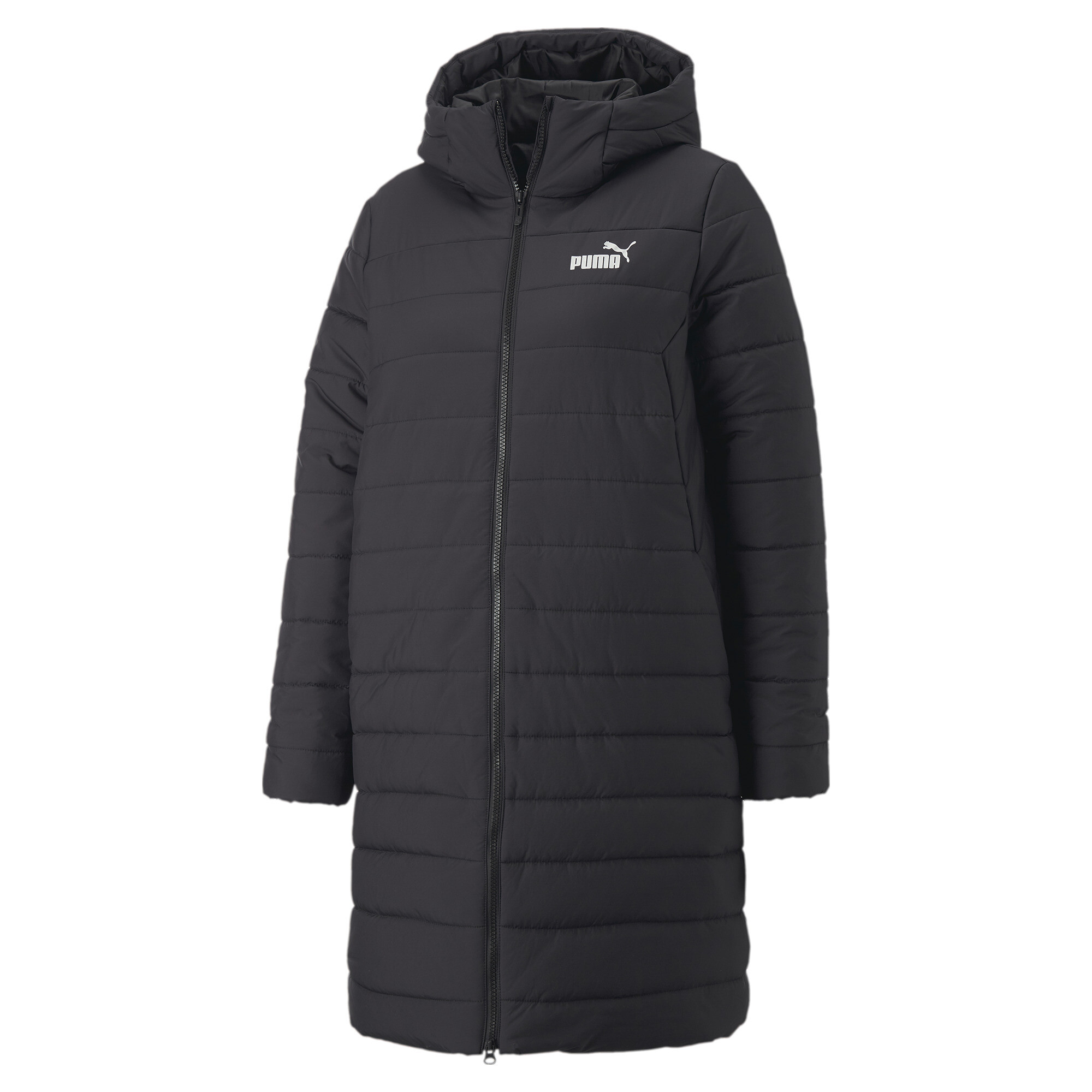 Women's Puma Essentials Padded Coat, Black, Size M, Clothing