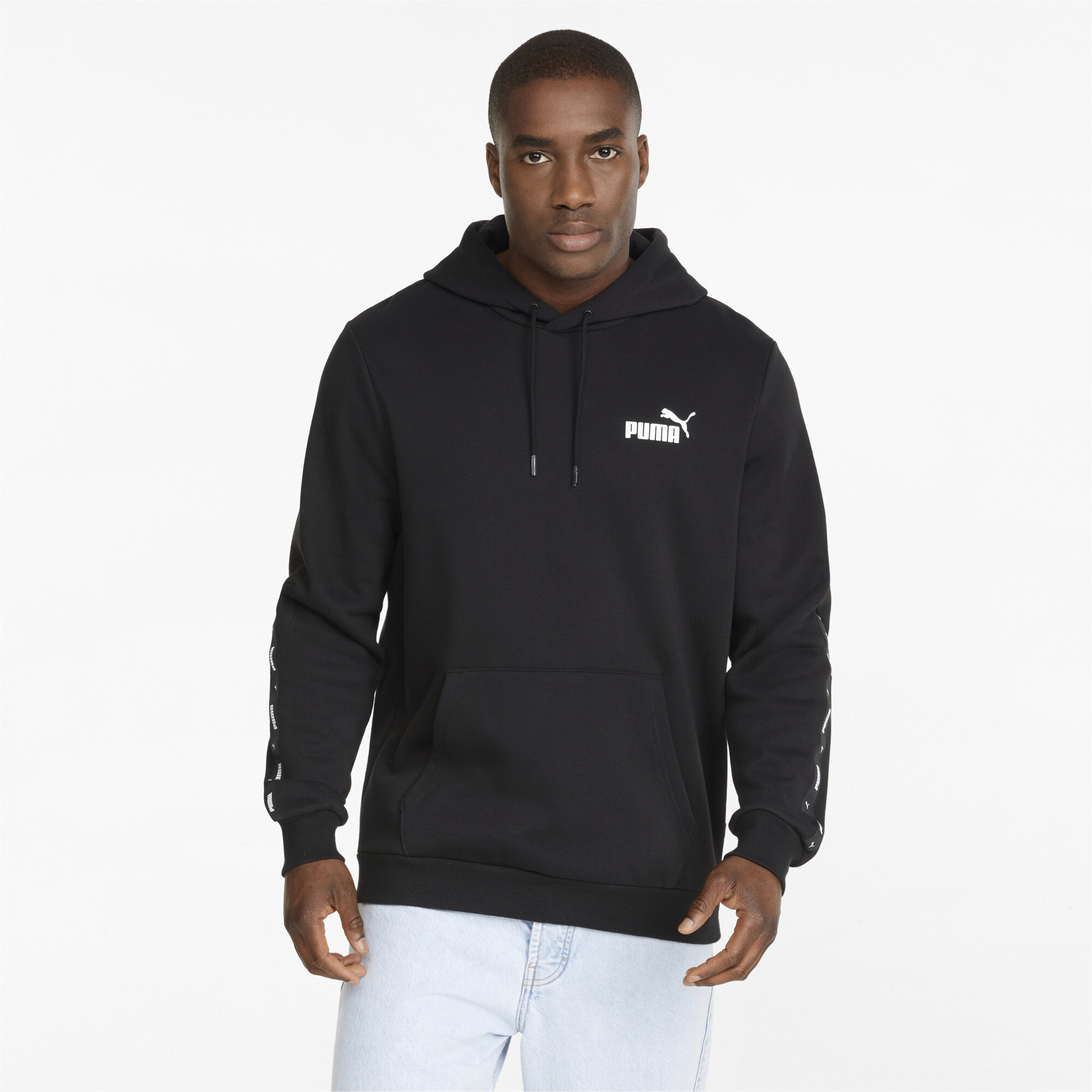 Puma Essentials+ Tape Hoodie Herren | Black | Größe: XXL